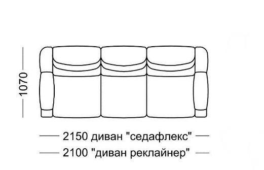 Диван прямой Мишель Элита 50 М, седафлекс в Кемерово - изображение 7