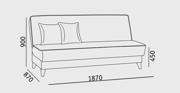 Прямой диван Наварра 2 БД в Кемерово - предосмотр 5