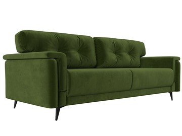 Прямой диван Оксфорд, Зеленый (Микровельвет) НПБ в Кемерово