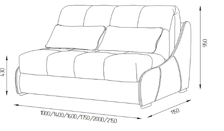 Прямой диван Токио 130 (ППУ) в Кемерово - изображение 11