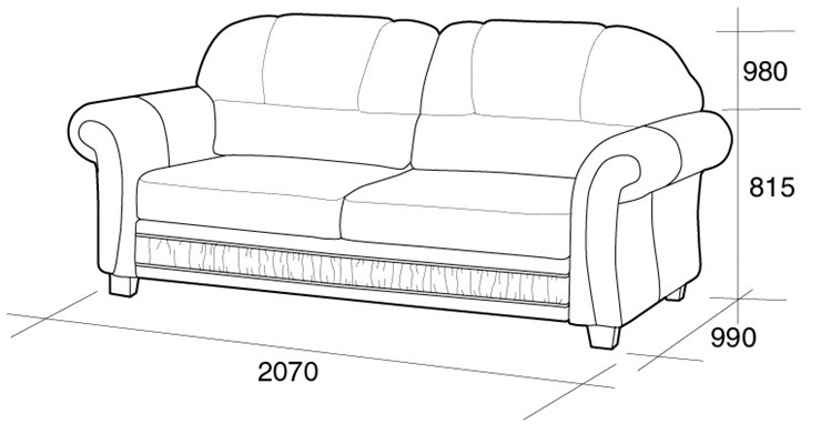 Прямой диван София 3Т в Кемерово - изображение 4