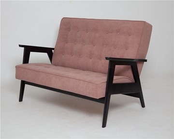 Прямой диван Ретро, двухместный (венге / RS 12 - розовый) в Кемерово