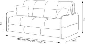 Прямой диван Токио 2 150 (НПБ) в Кемерово - предосмотр 6