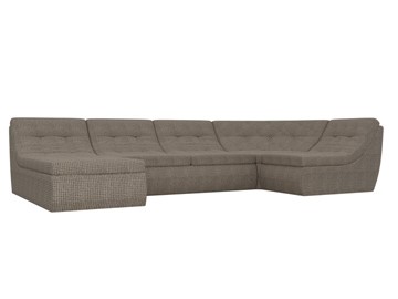Модульный П-образный диван Холидей, Корфу 03 (рогожка) в Кемерово