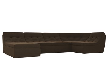 Модульный П-образный диван Холидей, Коричневый (микровельвет) в Кемерово