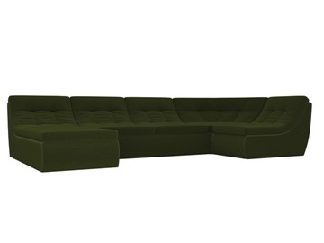 Модульный П-образный диван Холидей, Зеленый (микровельвет) в Кемерово