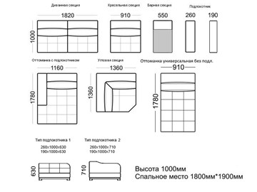 Угловая секция Марчелло 1360х1360х1000 в Кемерово