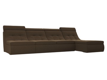 Модульный раскладной диван Холидей люкс, Коричневый (микровельвет) в Кемерово