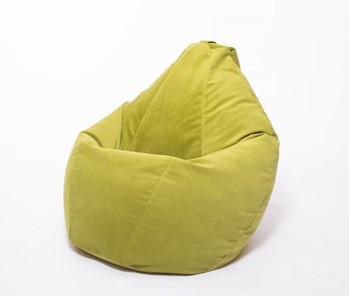 Кресло-мешок Груша малое, велюр однотон, травянное в Кемерово - предосмотр