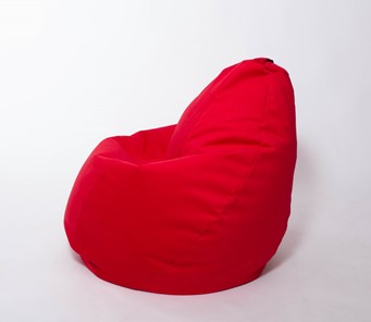 Кресло-мешок Груша большое, велюр однотон, красное в Кемерово - предосмотр 1