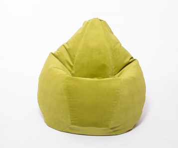 Кресло-мешок Груша малое, велюр однотон, травянное в Кемерово - предосмотр 1