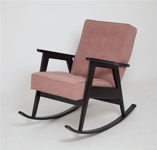Кресло-качалка Ретро (венге / RS 12 - розовый) в Кемерово
