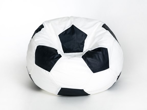 Кресло-мешок Мяч малый, бело-черный в Кемерово - изображение