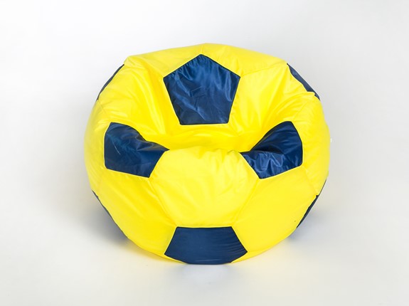 Кресло-мешок Мяч малый, желто-синий в Кемерово - изображение
