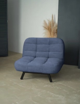Мягкое кресло Абри опора металл (синий) в Кемерово - изображение 8