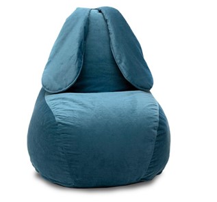 Кресло-игрушка Зайка (длинные уши), синий в Кемерово