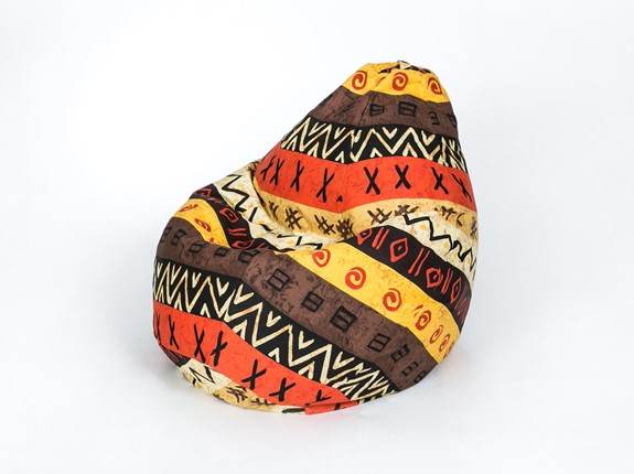 Кресло-мешок Груша среднее, жаккард, африкан в Кемерово - изображение