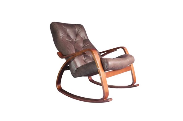 Кресло-качалка Гранд, замша шоколад в Кемерово - изображение
