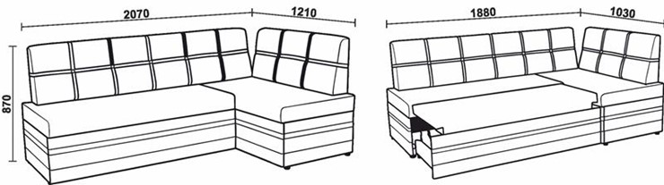 Кухонный диван НЕО КМ-06 ДУ с механизмом в Кемерово - изображение 5