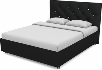 Спальная кровать Моника 1400 с основанием (Nitro Black) в Кемерово