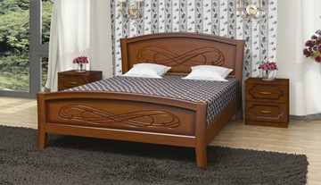 Полутороспальная кровать Карина-16 (Орех) 140х200 в Кемерово