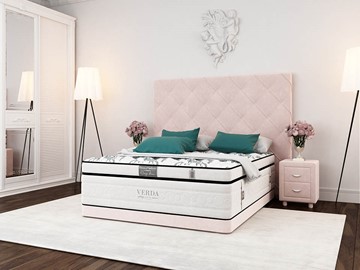 Кровать двуспальная Style Compact/Basement 180х200, Флок (Велсофт Винтажный розовый) в Кемерово