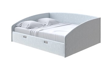 Кровать двуспальная Bono 160х200, Флок (Бентлей Светло-серый) в Кемерово