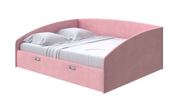 Кровать Bono 160х200, Велюр (Casa Жемчужно-розовый) в Кемерово