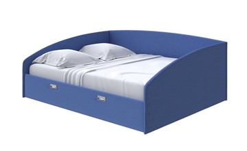 Кровать 2-спальная Bono 160х200, Велюр (Scandi Cotton 23 Кобальт) в Кемерово
