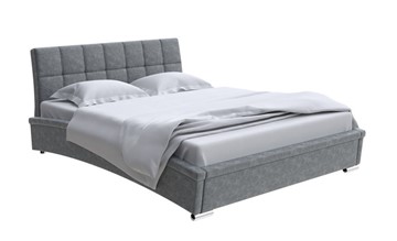 Спальная кровать Corso-1L 160x200, Велюр (Gratta 4 Серый космос) в Кемерово