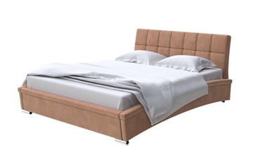 Спальная кровать Corso-1L 200x200, Микровелюр (Manhattan Брауни) в Кемерово