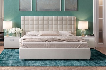 Двуспальная кровать Corso-3 160х200, Искусственная шерсть (Лама Лён) в Кемерово