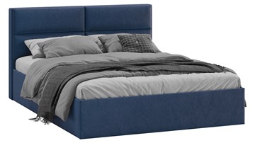 Спальная кровать Глосс Тип 1 (Микровелюр Wellmart Blue) в Кемерово
