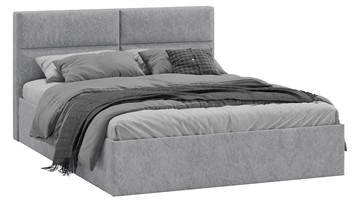 Спальная кровать Глосс Тип 1 (Микровелюр Wellmart Silver) в Кемерово