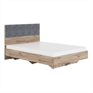 Спальная кровать Николь (мод.1.3) 1,6 серый текстиль, с ортопедическим основанием в Кемерово