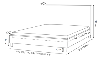 Кровать двуспальная Routa 200х200, Велюр (Monopoly Мятный лёд (670)) в Кемерово - предосмотр 1