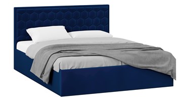 Кровать 2-х спальная с подъемным механизмом Порто (Велюр Confetti Blue) без заглушины в Кемерово