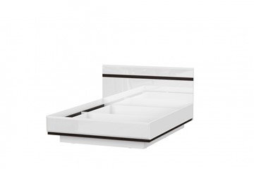 Кровать 2-спальная Соло универсальная 1,6х2,0, белый/белый глянец/венге в Кемерово