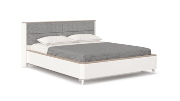Кровать в спальню Стефания 1600 с кроватным основанием ЛД 413.150, Дуб Маувелла PR/Белый в Кемерово