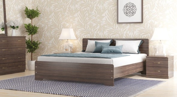 Кровать Золушка, 140х200 с основанием, венге в Кемерово - изображение