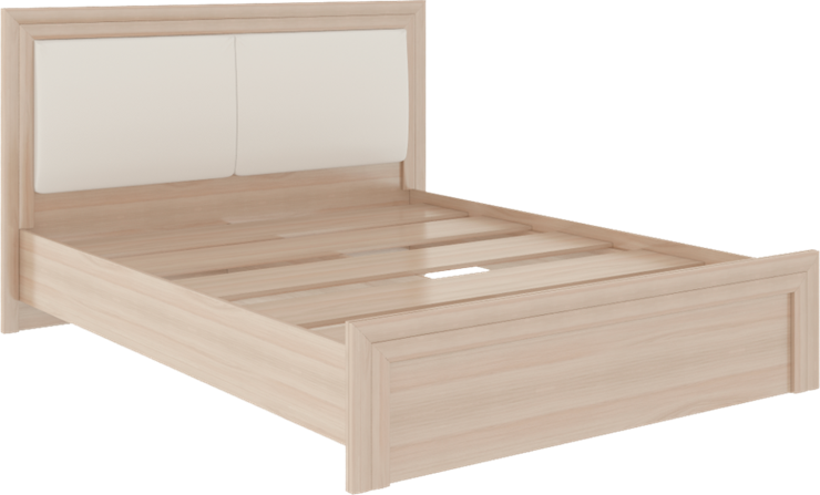 Кровать 2-спальная Глэдис М31 (Шимо светлый/Белый текстурный) в Кемерово - изображение 1
