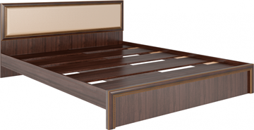 Двуспальная кровать Беатрис М09 с мягким изголовьем (Орех Гепланкт) в Кемерово