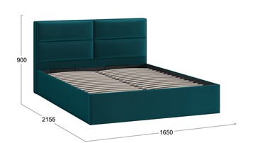 Кровать с механизмом двуспальная Глосс Тип 1 (Велюр Confetti Izumrud) в Кемерово - предосмотр 1