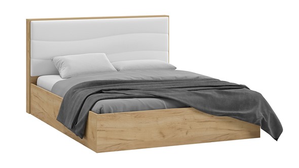 Кровать с механизмом 2-спальная Миранда тип 1 (Дуб крафт золотой/Белый глянец) в Кемерово - изображение