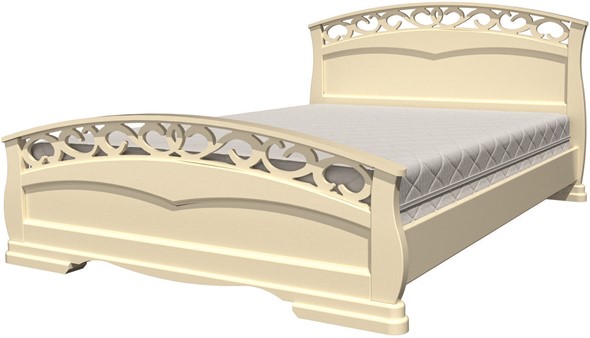 Спальная кровать Грация-1 (слоновая кость) 140х200 в Кемерово - изображение