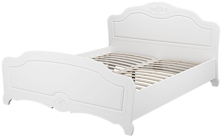 Полутороспальная кровать Лотос (Белый) 160х200 в Кемерово - изображение 1