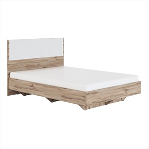 Спальная кровать Николь (мод.1.2) 1,4 белая экокожа, с ортопедическим основанием в Кемерово