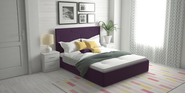 Кровать с механизмом 2-спальная Палермо 160х200 (с коробом) в Кемерово - изображение