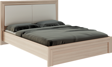 Кровать 2-спальная Глэдис М31 (Шимо светлый/Белый текстурный) в Кемерово
