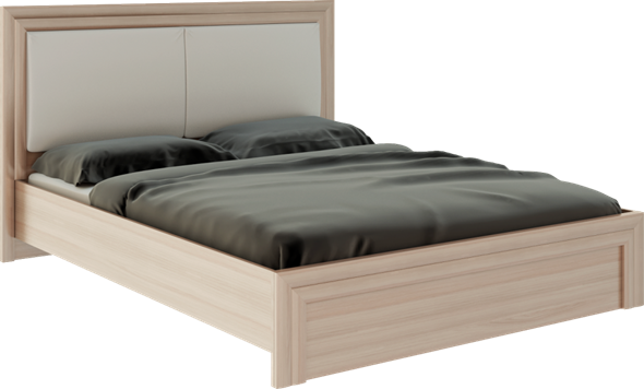 Кровать 2-спальная Глэдис М31 (Шимо светлый/Белый текстурный) в Кемерово - изображение